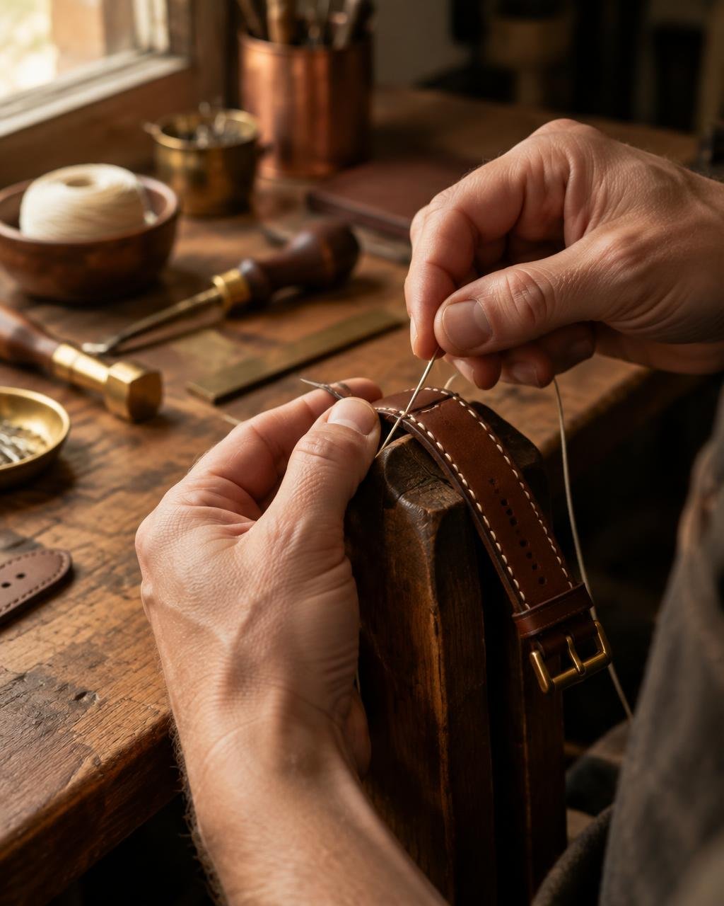 Hand stitching