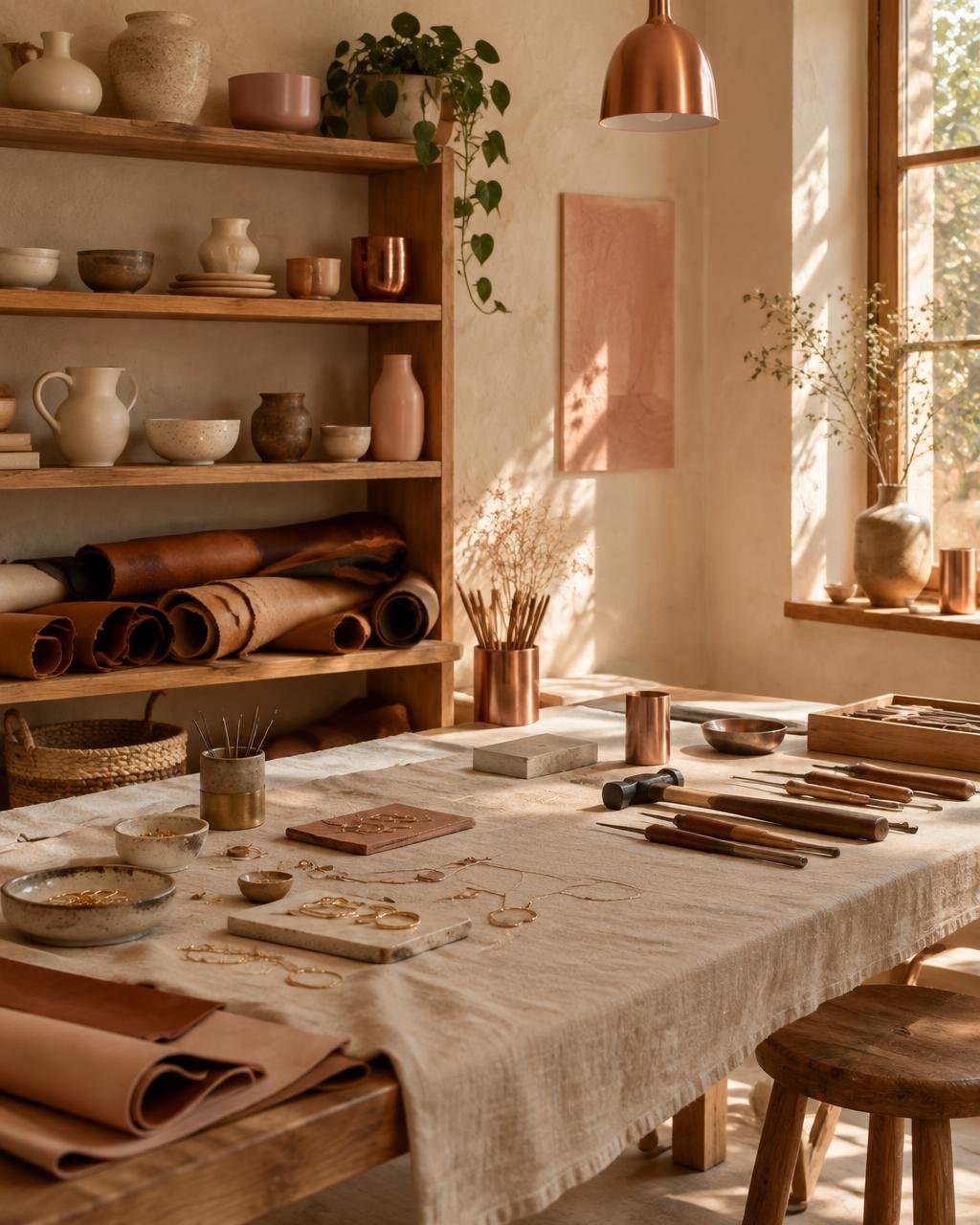 The Maison Vale studio bathed in morning light